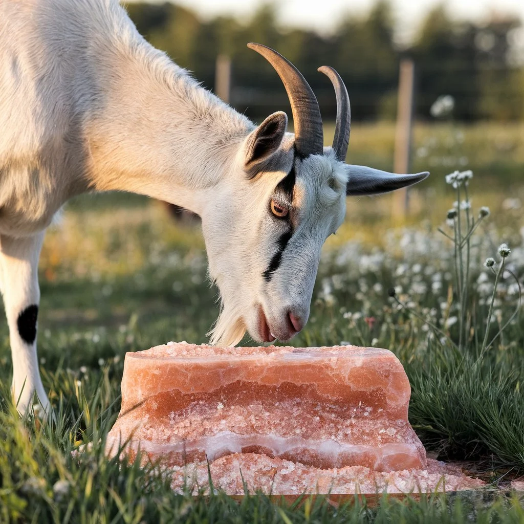 Salt Licking Goat